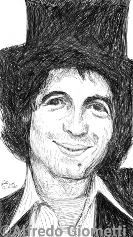 Rino Gaetano caricatura caricature portrait