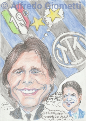 Antonio Conte caricatura caricature portrait