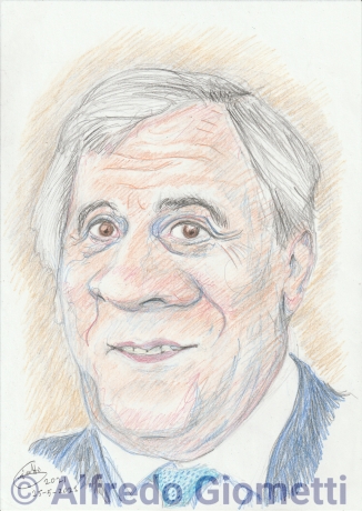 Antonio Tajanii caricatura caricature portrait