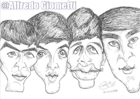 Caricatura dei Beatles caricatura caricature portrait