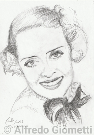 Bette Davis caricatura caricature portrait