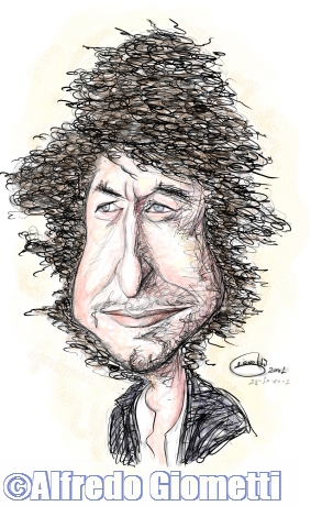 Bob Dylan caricatura caricature portrait