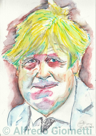 Boris Johnson caricatura caricature portrait
