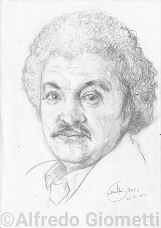 Bruno Lauzi caricatura caricature portrait