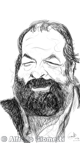 Bud Spencer caricatura caricature portrait