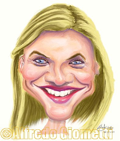 Cameron Diaz caricatura caricature portrait