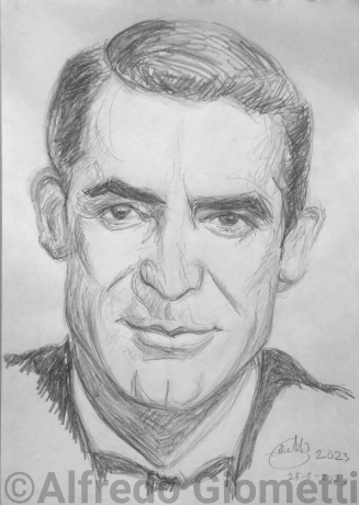 Cary Grant caricatura caricature portrait