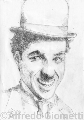 Charlie Chaplin caricatura caricature portrait