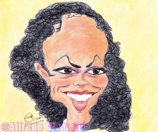 Maria Grazia Cucinotta caricatura caricature portrait