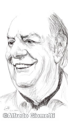 Dario Fo caricatura caricature portrait