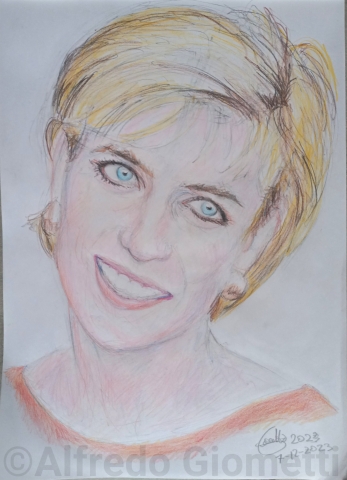 Diana Spencer caricatura caricature portrait