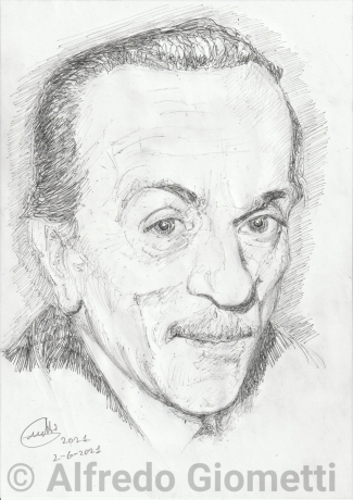 Eduardo de Filippo caricatura caricature portrait