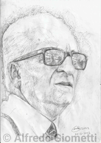 Enzo Ferrari caricatura caricature portrait