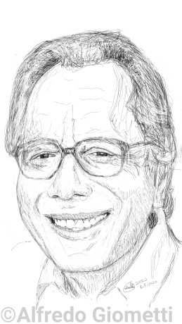 Enzo Jannacci caricatura caricature portrait