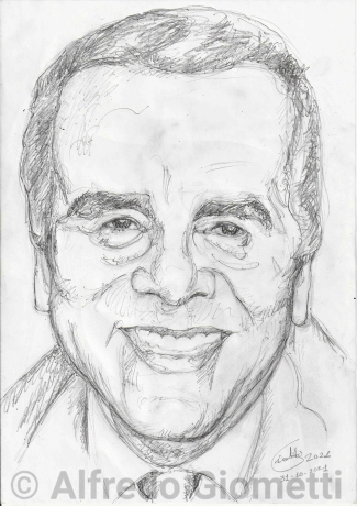 Enzo Tortora caricatura caricature portrait