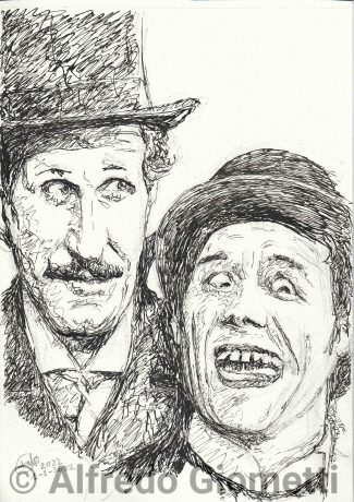 Franco Franchi e Ciccio Ingrassia (Franco e Ciccio) caricatura caricature portrait