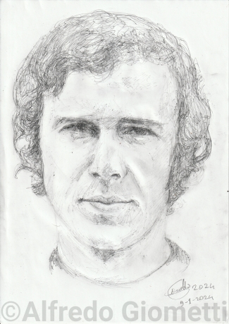 Franz Beckenbauer caricatura caricature portrait