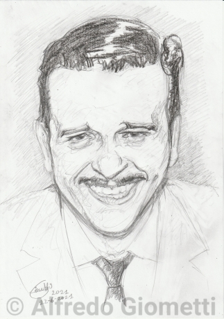 Fred Buscaglione caricatura caricature portrait