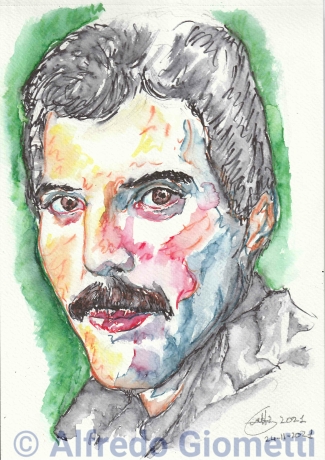 Freddie Mercury caricatura caricature portrait