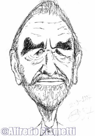 Vittorio Gassman caricatura caricature portrait