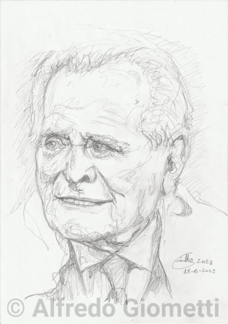 Giampiero Boniperti caricatura caricature portrait