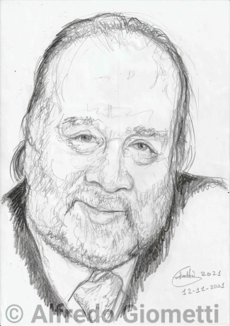 Giampiero Galeazzi caricatura caricature portrait