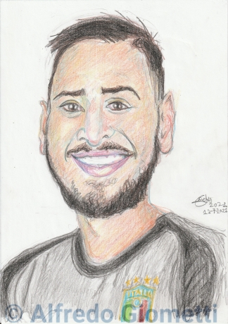 Gianluigi Donnarumma (Gigio Donnarumma) caricatura caricature portrait