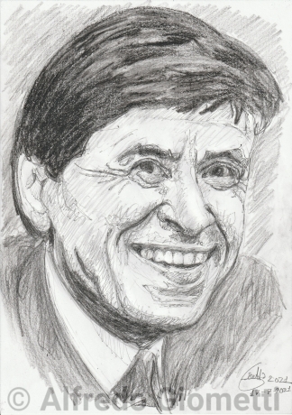 Gianni Morandi caricatura caricature portrait