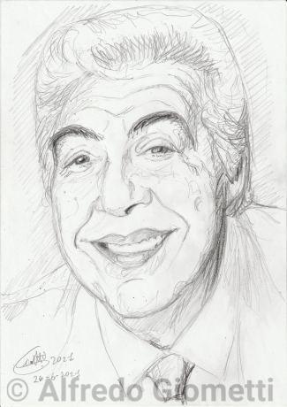 Gino Bramieri caricatura caricature portrait