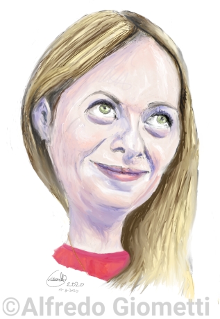 Giorgia Meloni caricatura caricature portrait