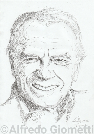 Giorgio Albertazzi caricatura caricature portrait