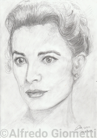 Grace Kelly caricatura caricature portrait