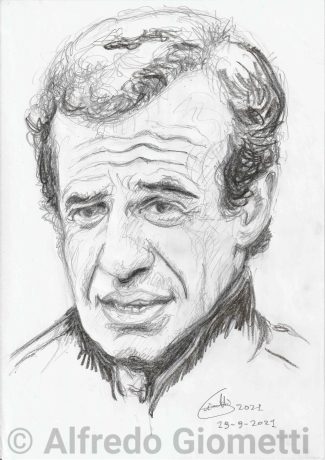 Jean-Paul Belmondo caricatura caricature portrait