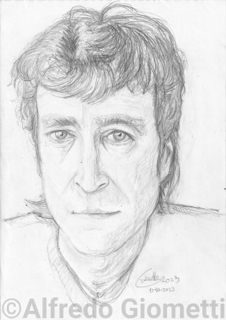 John Lennon caricatura caricature portrait