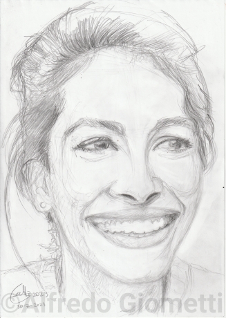 Julia Roberts caricatura caricature portrait