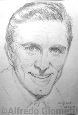 Kirk Douglas caricatura caricature portrait