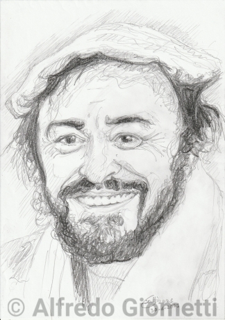 Luciano Pavarotti ritratto portrait