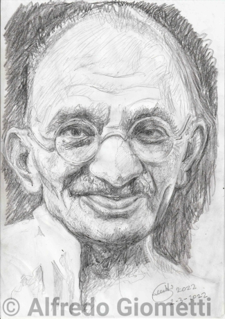 Mahatma Gandhi caricatura caricature portrait