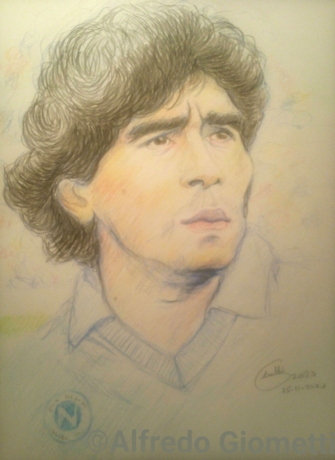 Diego Armando Maradonai ritratto portrait