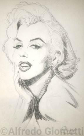Marilyn Monroe caricatura caricature portrait