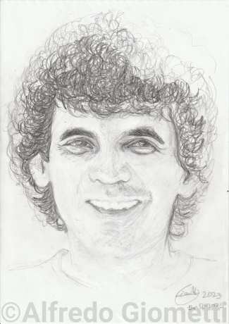 Massimo Troisi caricatura caricature portrait