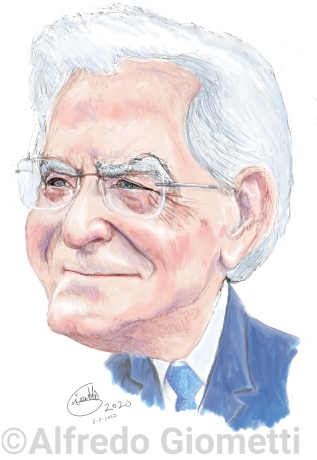 Sergio Mattarella caricatura caricature portrait