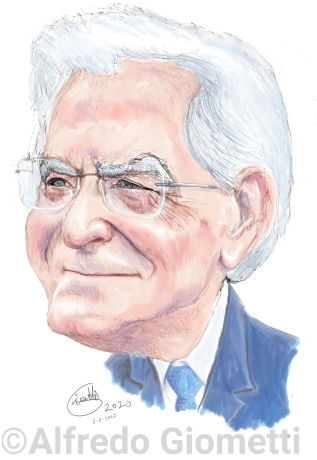 Sergio Mattarella caricatura caricature portrait