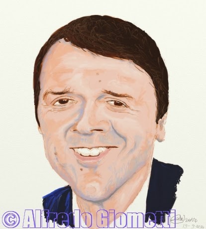 Matteo Renzi caricatura caricature portrait