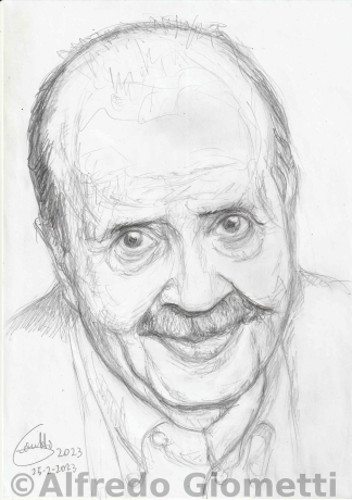 Maurizio Costanzo caricatura caricature portrait