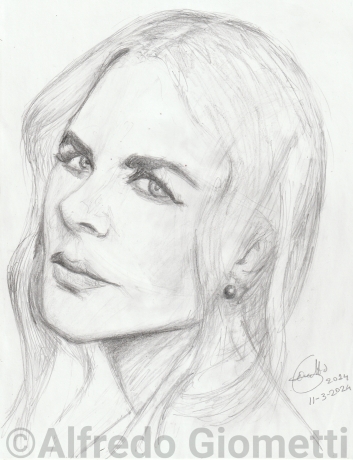 Nicole Kidman caricatura caricature portrait