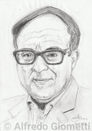 Oreste Lionello caricatura caricature portrait