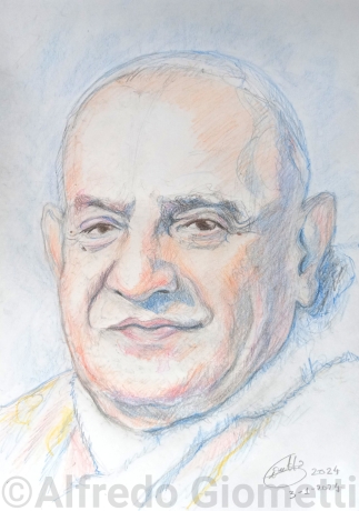 Papa Giovanni XXIII caricatura caricature portrait