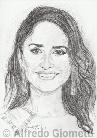 Penelope Cruz caricatura caricature portrait