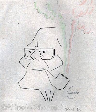 Sandro Pertini caricatura caricature portrait